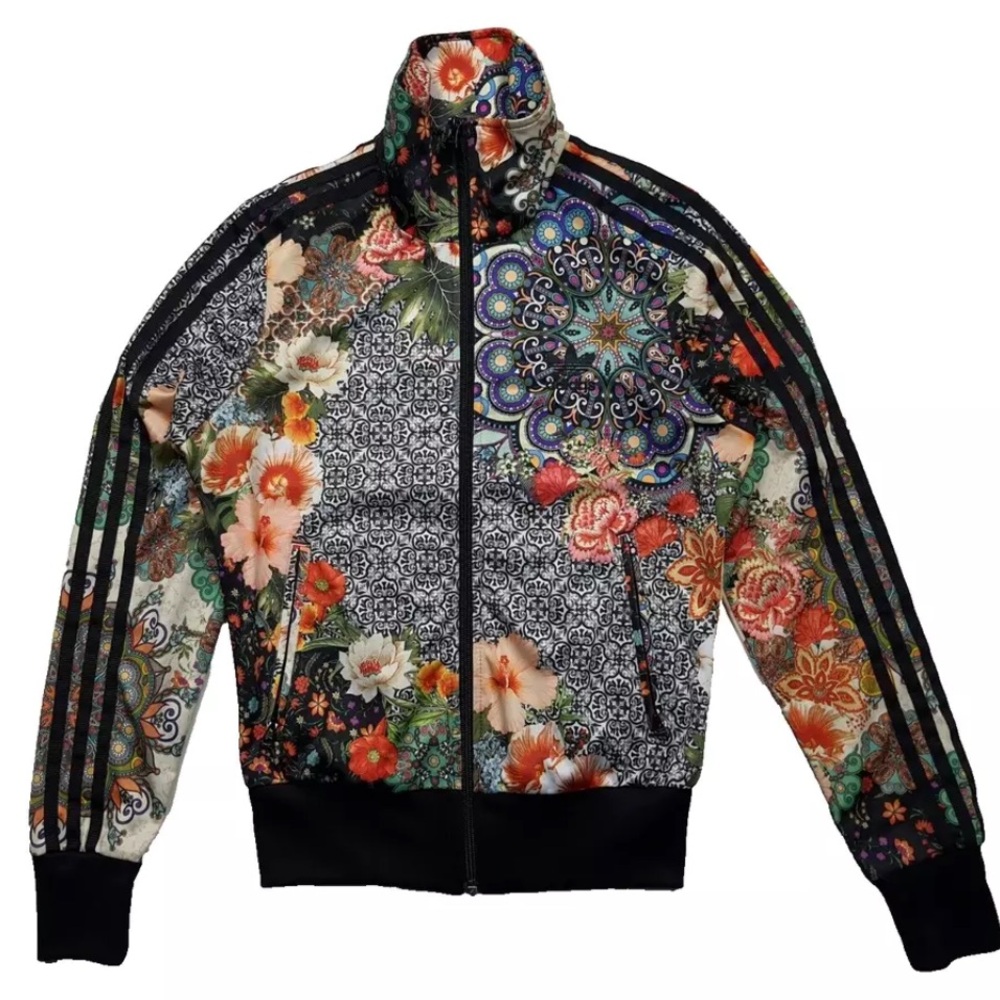 Small ADIDAS floral jacket rare find hardly worn.